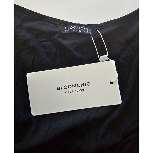 Bloomchic Black Sleeveless Dress With Tie Waist Size 18-20 Womens 18 20 NEW NWT - Picture 3 of 6